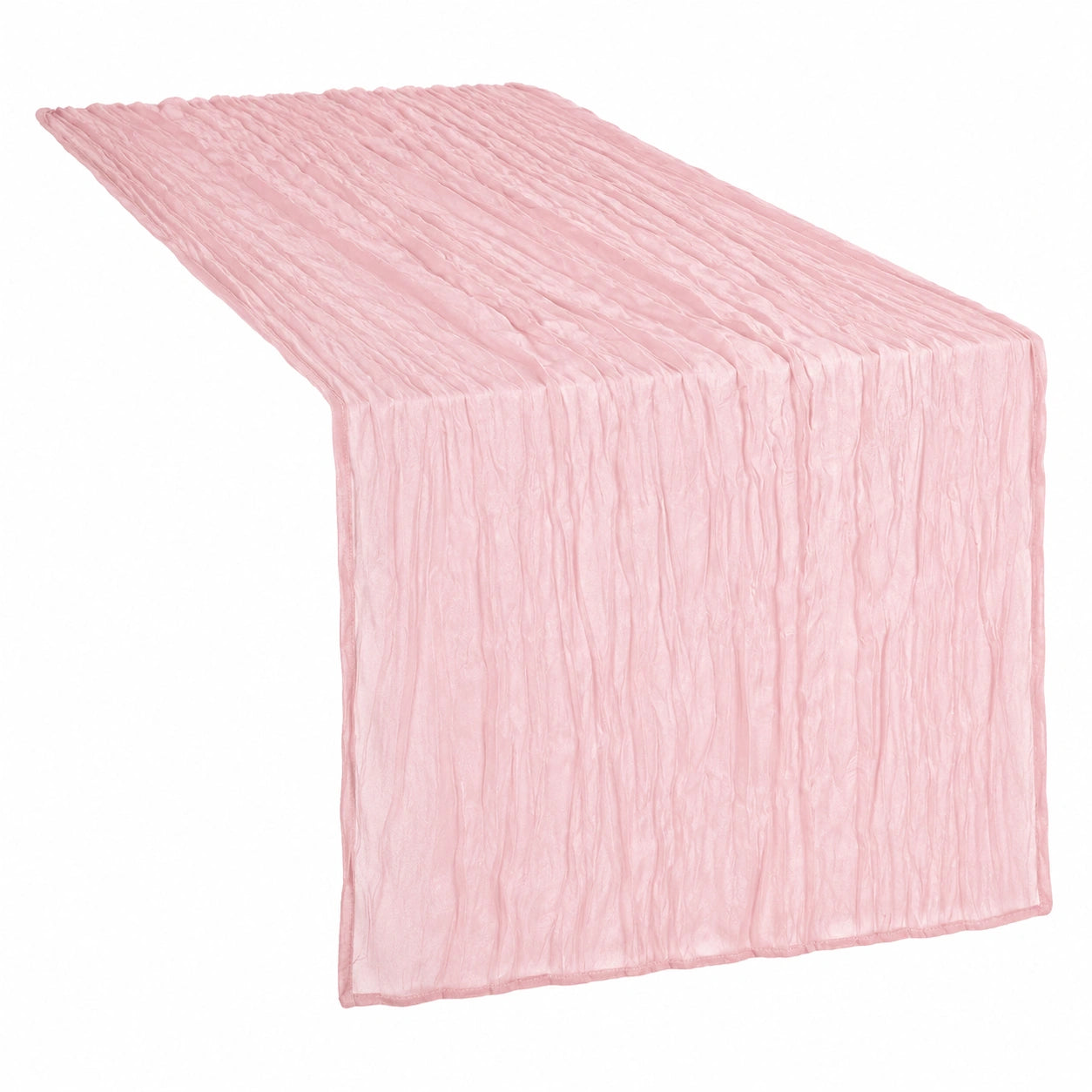 Camino de Mesa Plisado Rosa Claro 200x40cm