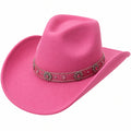 Sombrero Vaquero Rosa Decorativo