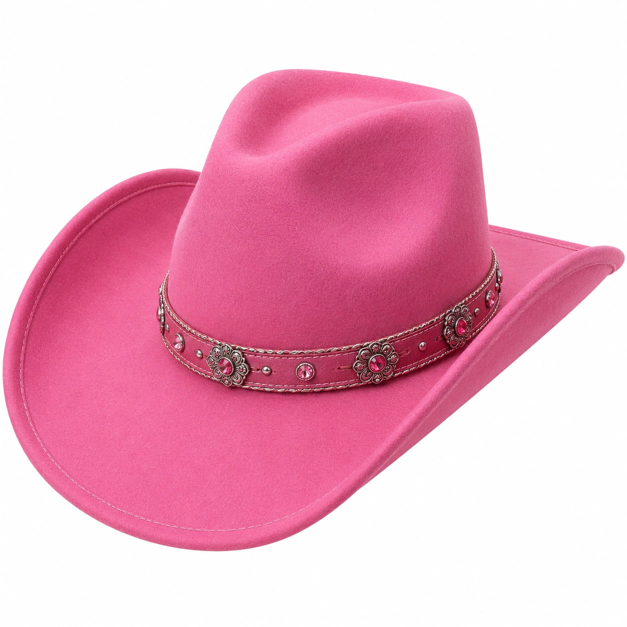 Sombrero Vaquero Rosa Decorativo