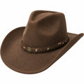 Sombrero Vaquero Clásico Marrón con Banda Decorativa