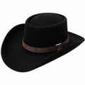 Sombrero Vaquero Negro con Cinta Grabada