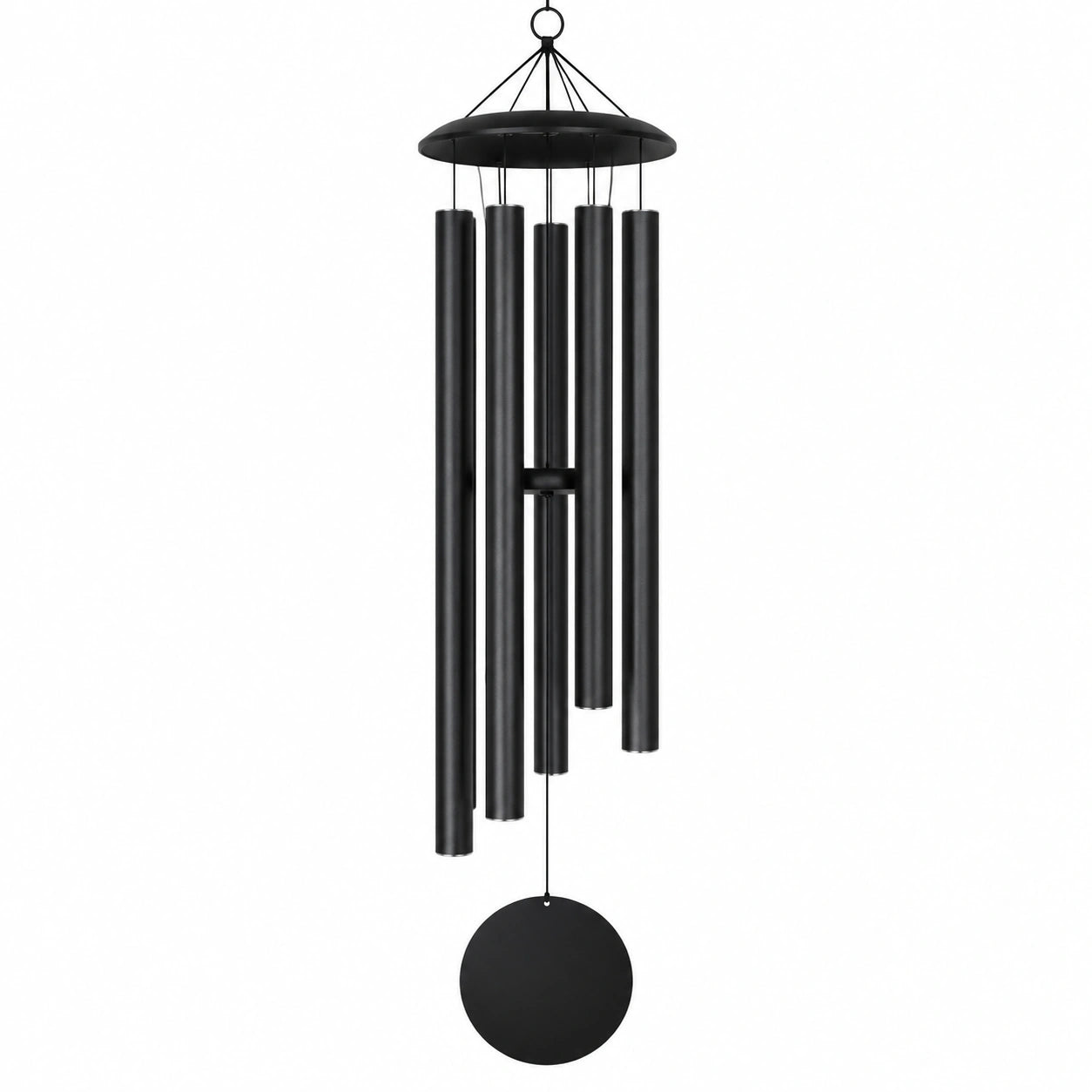 Campana de Viento de Metal Negro para Jardín, 90cm