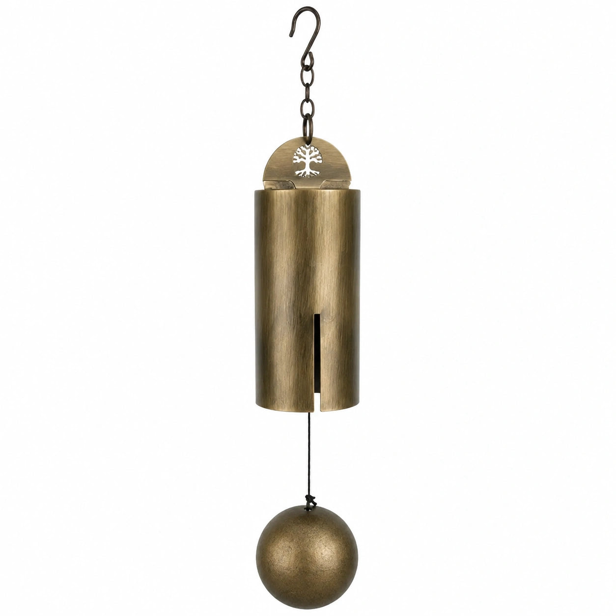 Campana de Viento de Bronce para Exterior con Diseño de Árbol