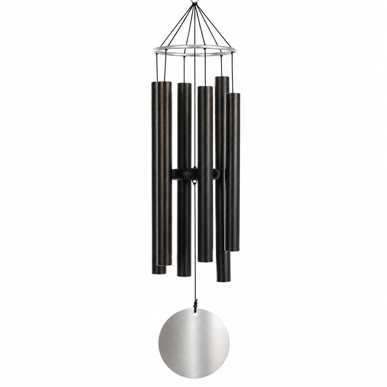 Campana de viento negra para jardín de 100 cm