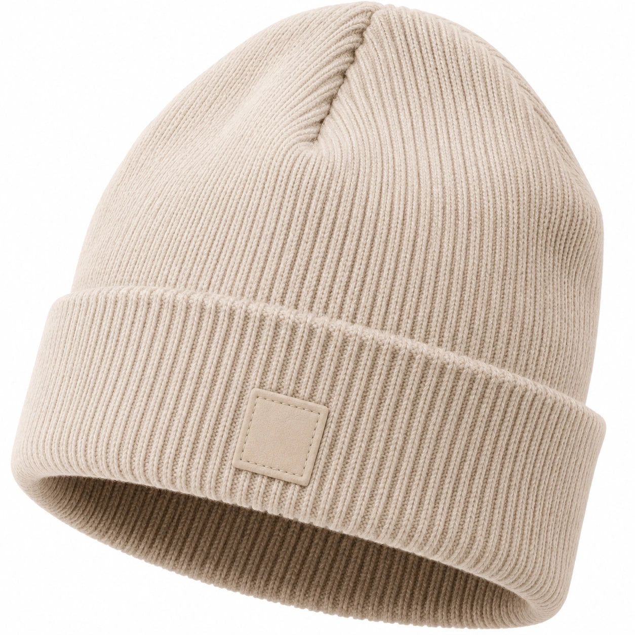 Gorro de Punto Unisex Beige