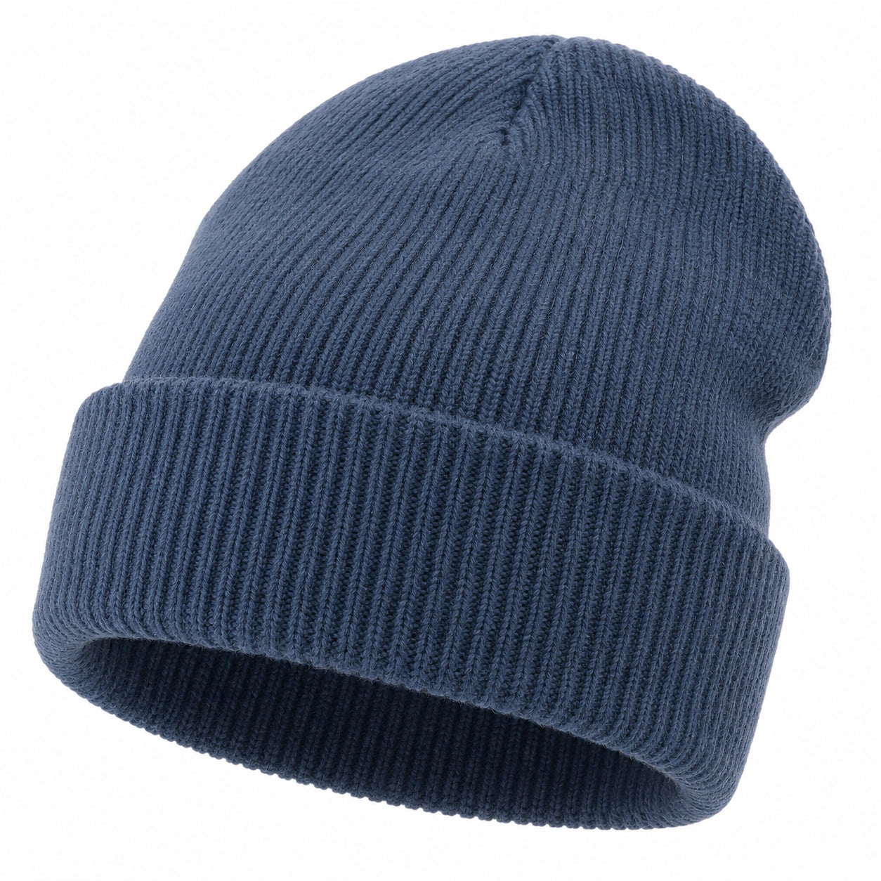 Gorro de Punto Ajustado Azul para Adultos