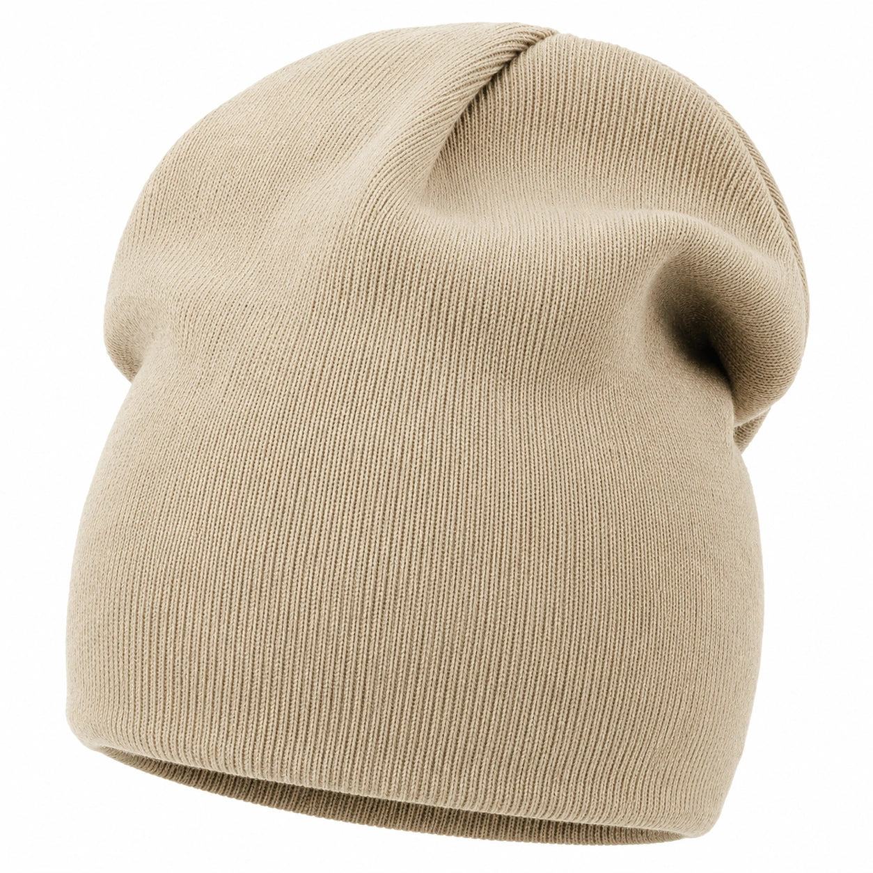 Gorro de Punto Unisex Beige para Uso Diario