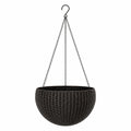 Maceta Colgante Exterior con Drenaje Negro