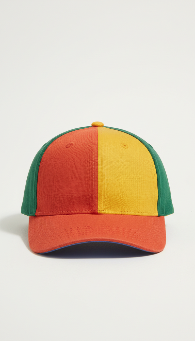 Gorra color block algodón suave