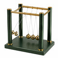 Péndulo de Newton Decorativo Metal Verde y Dorado