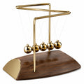 Péndulo de Newton Decorativo Dorado/Madera