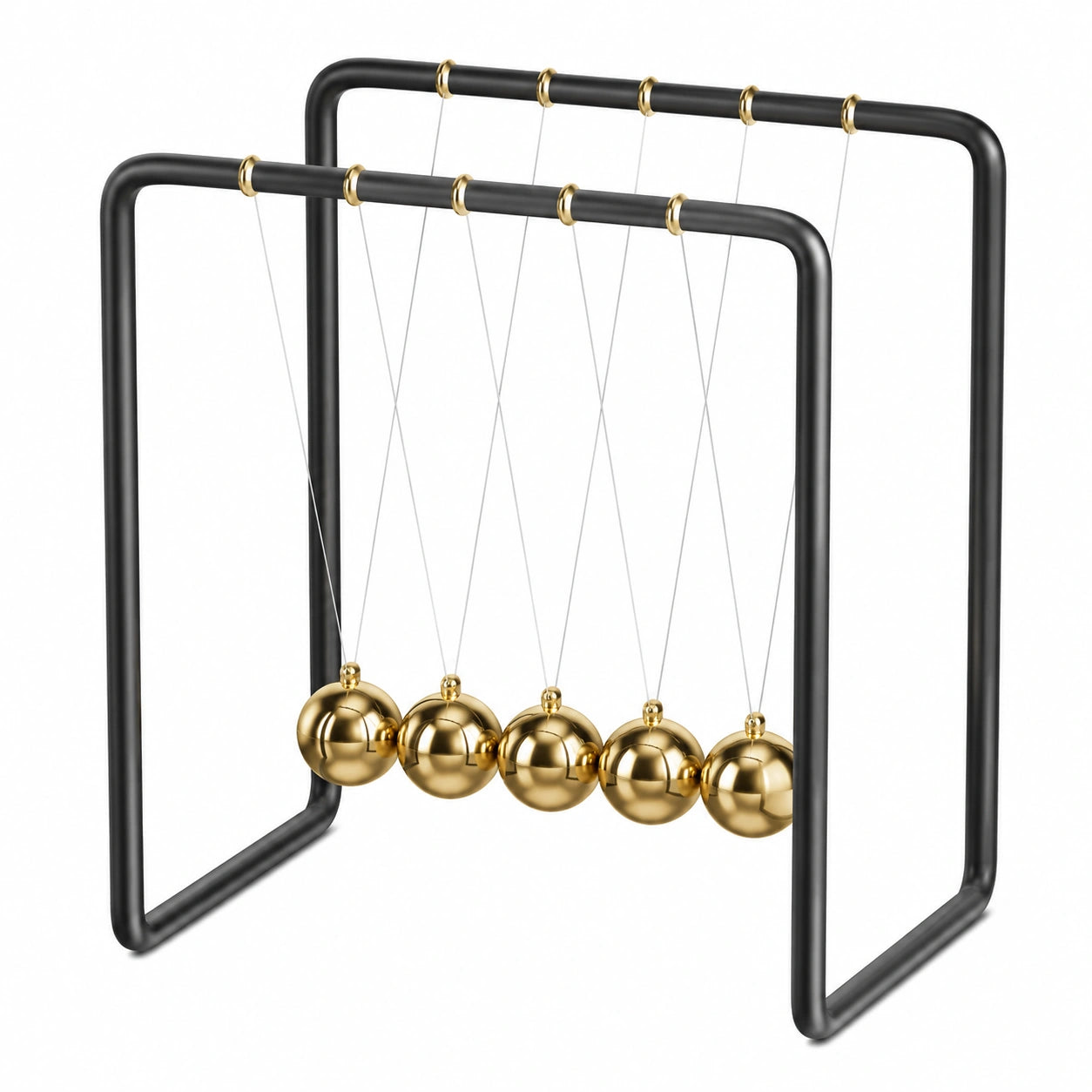 Péndulo de Newton Dorado para Oficina y Decoración