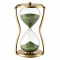 Reloj de Arena Decorativo de 60 Minutos Dorado y Verde