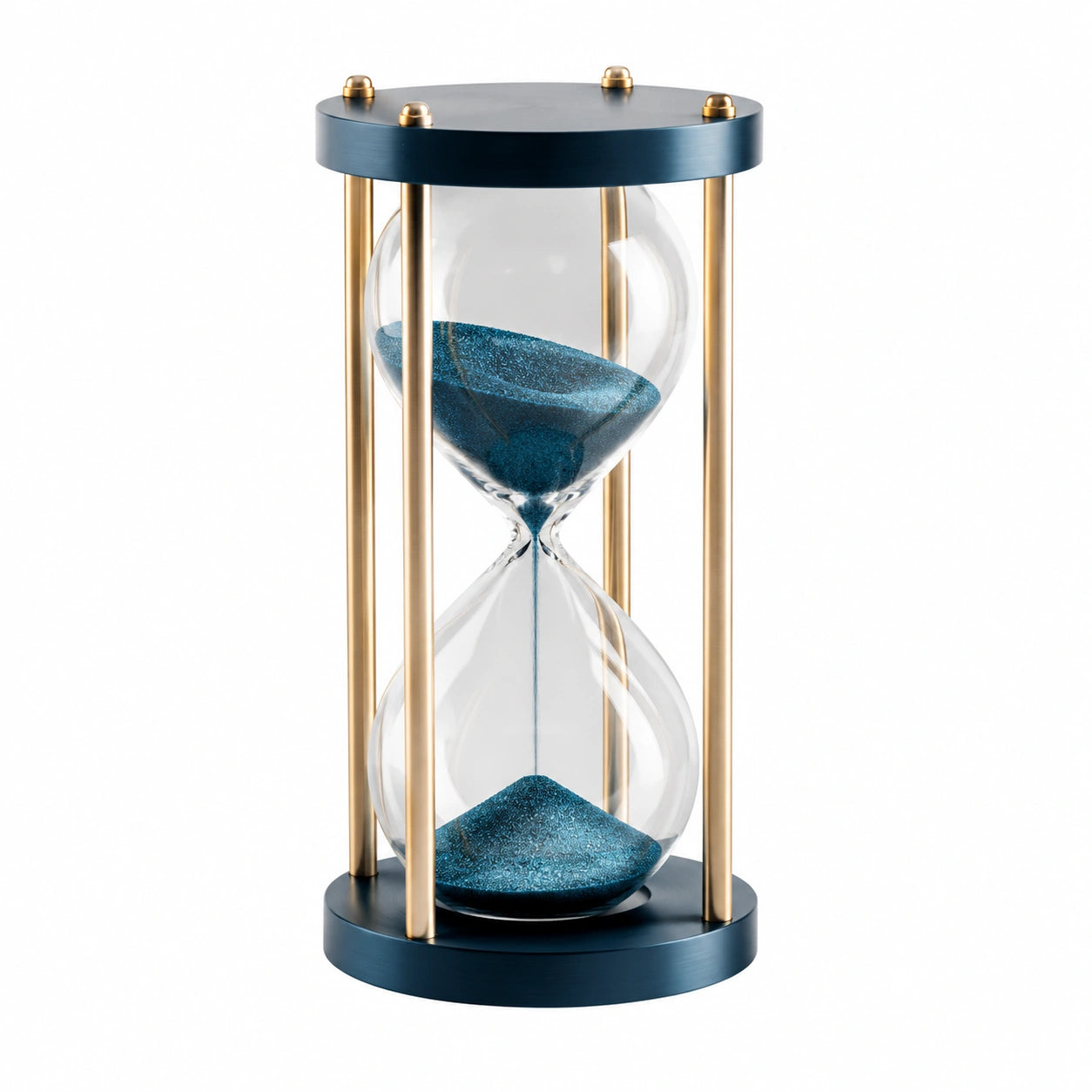 Reloj de Arena Decorativo Azul y Dorado 60 Minutos