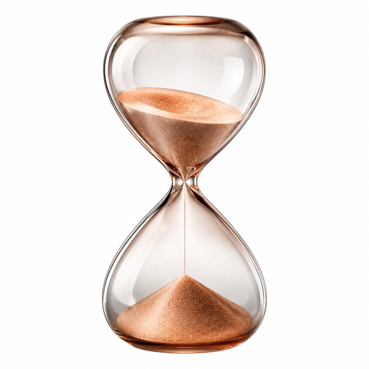 Reloj de Arena de Vidrio con Arena Dorada, 60 Minutos