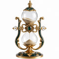 Reloj de arena decorativo dorado y verde de 30 minutos